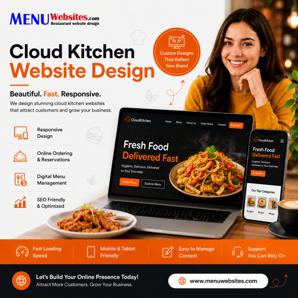 Cloud Kitchen Website Services for restaurants by MenuWebsites.com