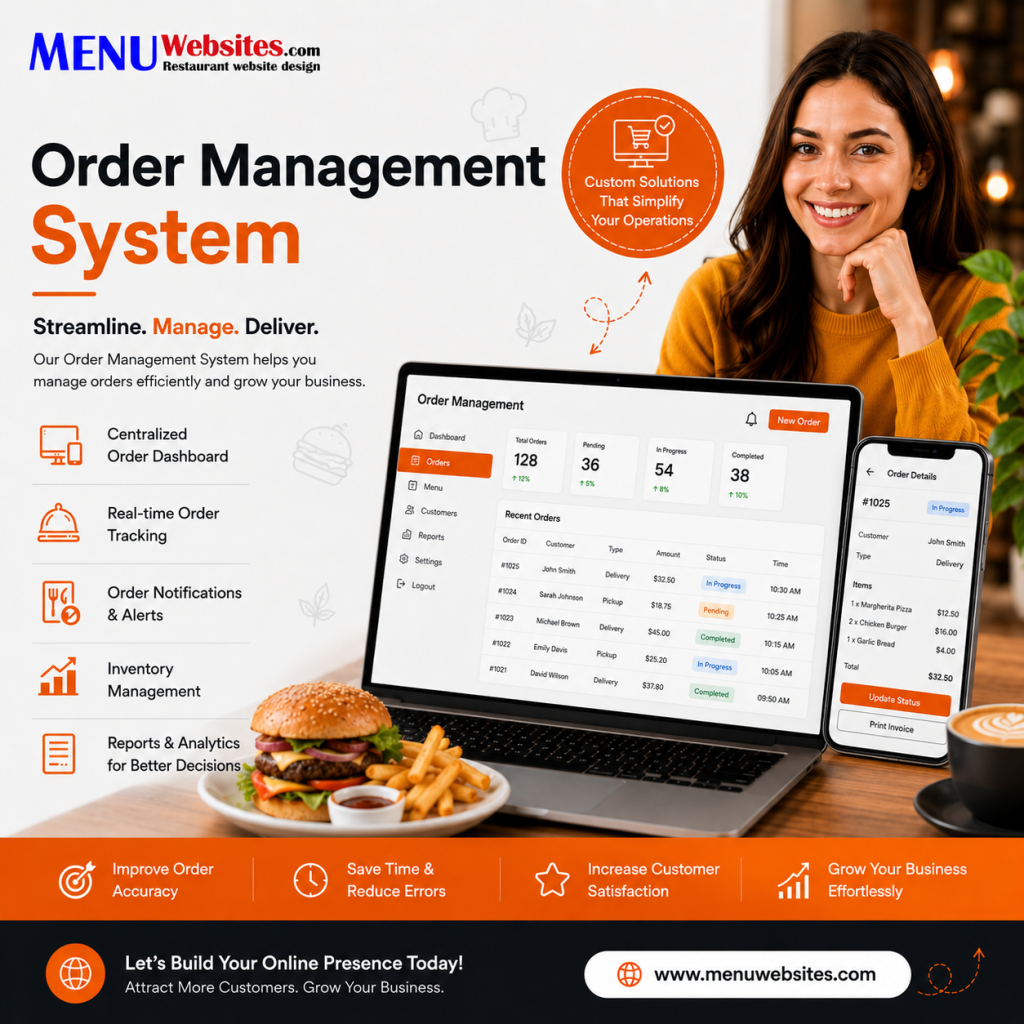 Order Management System for restaurants by MenuWebsites.com