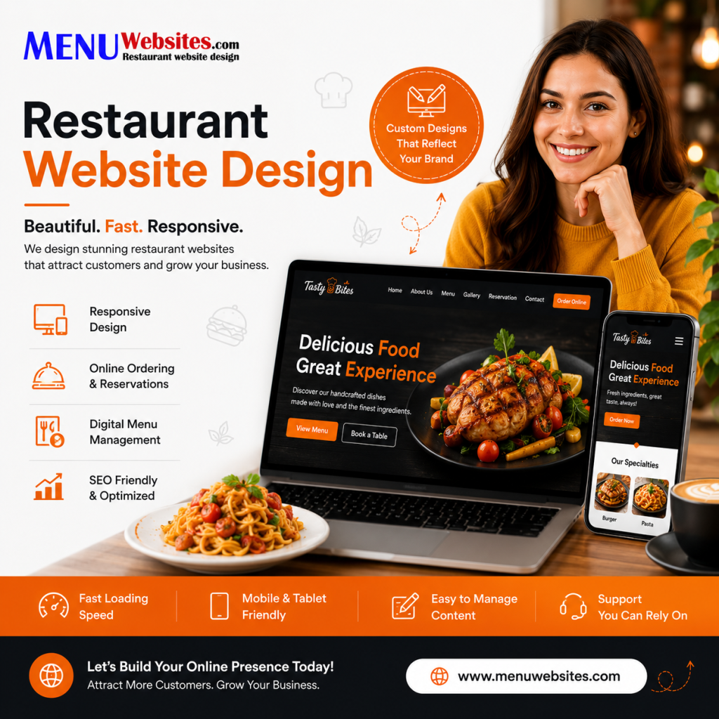 Restaurant Website Design for restaurants by MenuWebsites.com