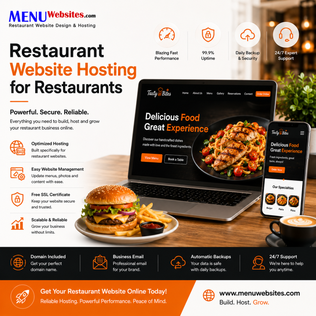 Restaurant Website Hosting for restaurants by MenuWebsites.com