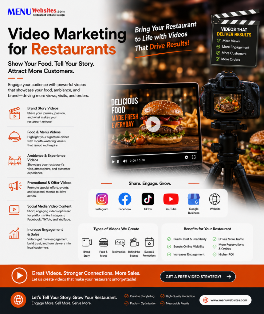 Video Marketing for restaurants by MenuWebsites.com